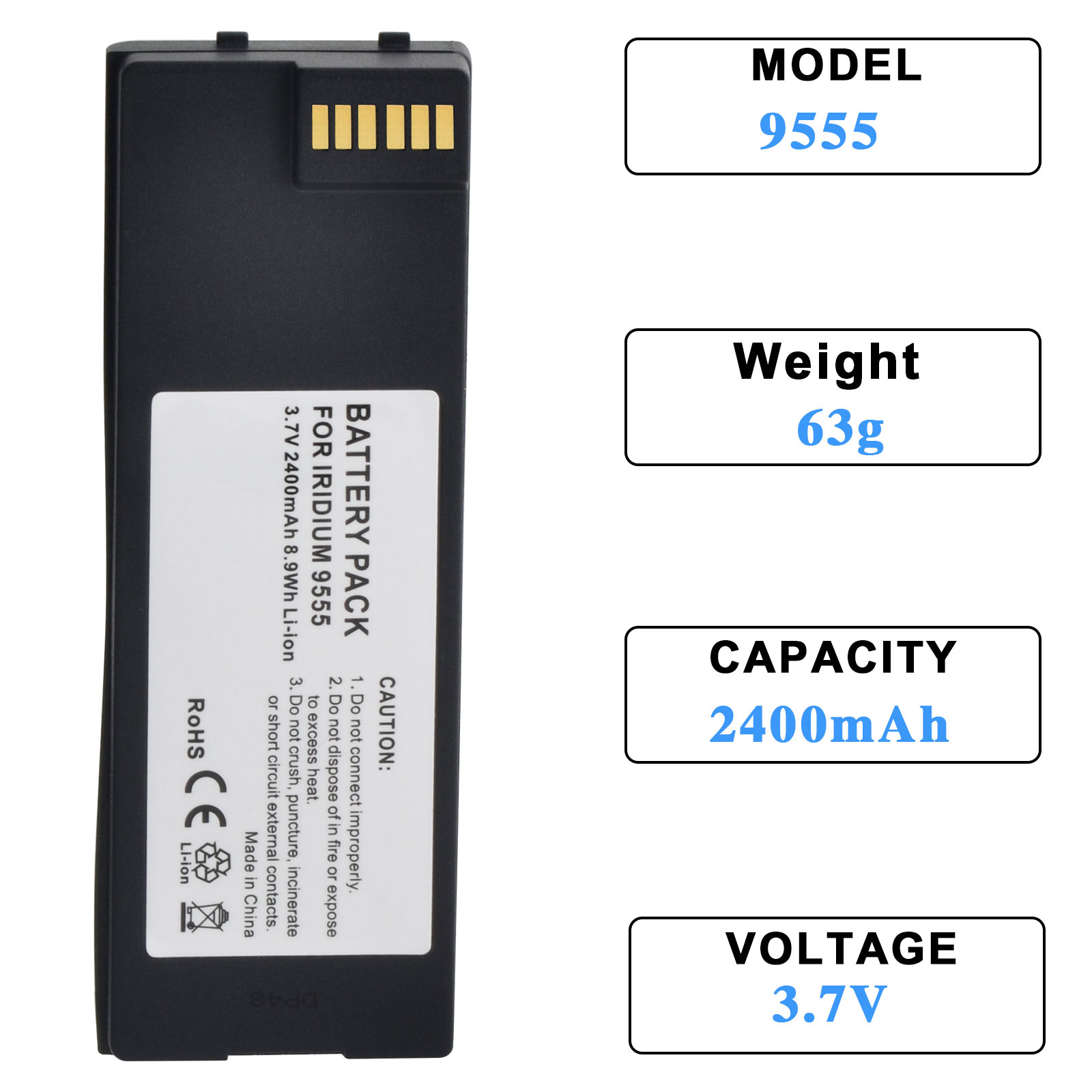 Phone Battery Replacement - Baterai Telepon Satelit BAT2081, Baterai Li-ion