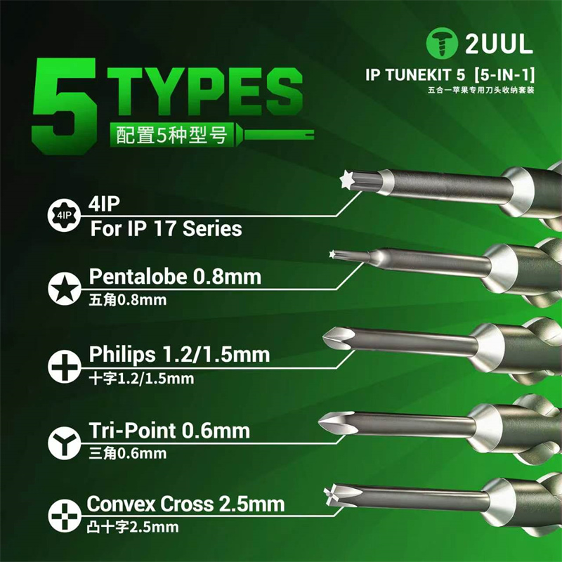 2UUL SD25 IP TUNEKIT 5 Mata Ob - Pentalobe Screwdriver Set ulasan dan harga
